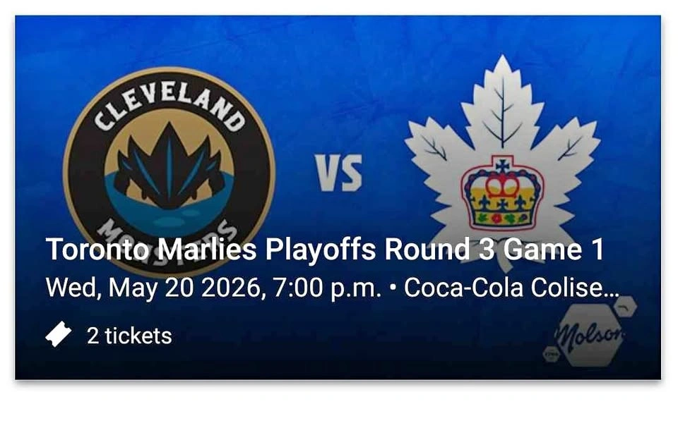 Toronto Marlies vs Cleveland Monsters Game