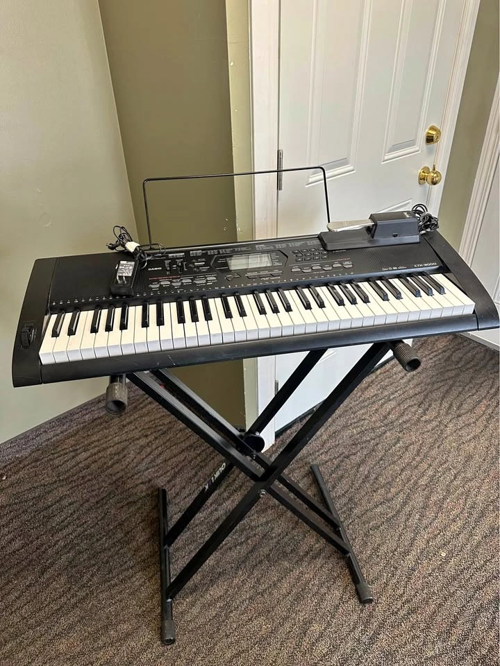 Casio CTK-3000 Keyboard with Stand and Pedal