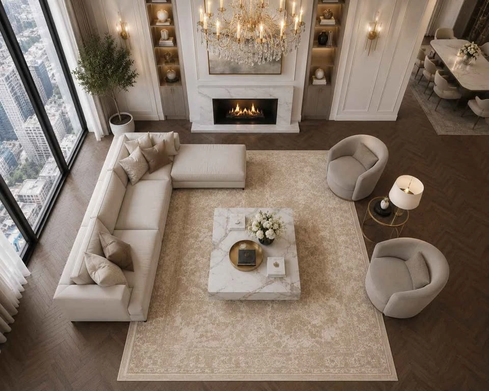 Large Beige Patterned Area Rug 5x7 WASHABLE 🆕 - photo 4