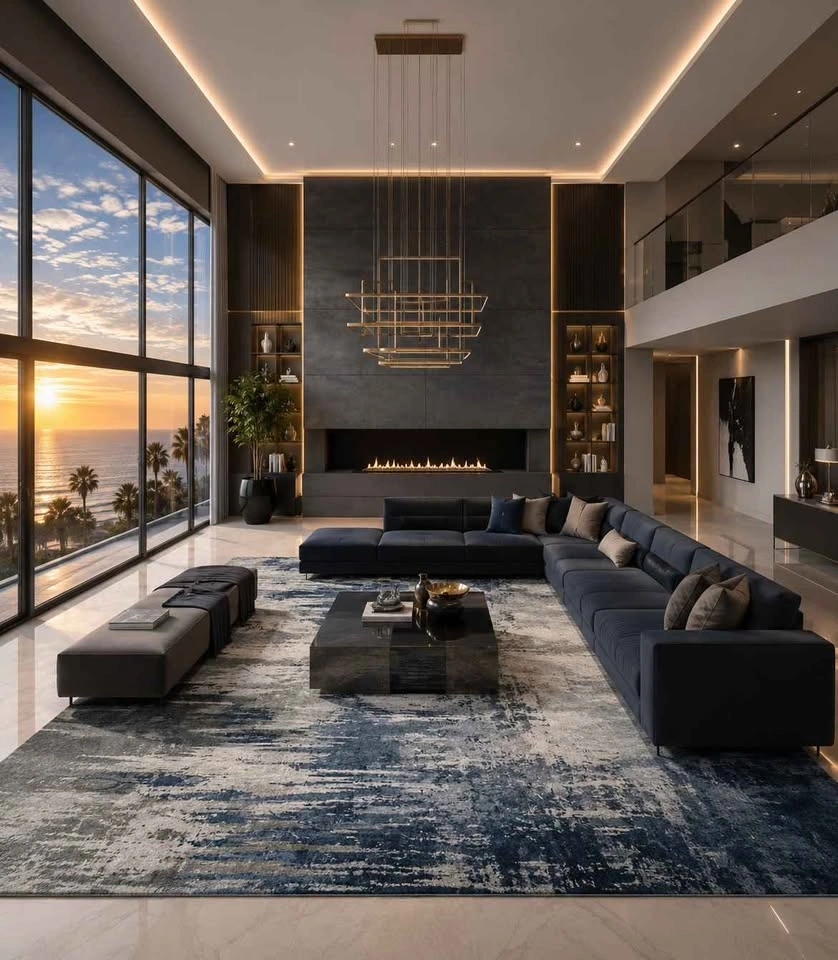 9x12 SOFT INDIGO. 💙 OMBRÉ WASHABLE AREA RUG 🆕 - photo 3