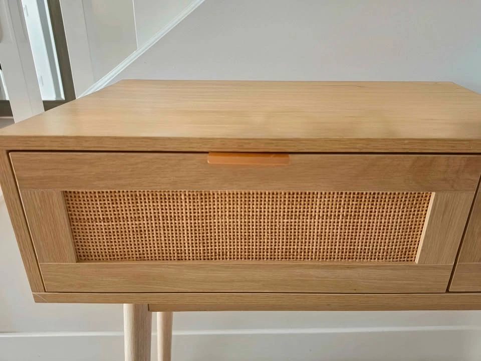Oak Finish Console Table with 2 Storage Drawers - photo 2