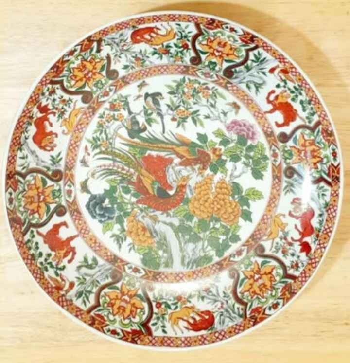 Vtg. Chinese SAJI Handmade Decorative Plate - photo 2