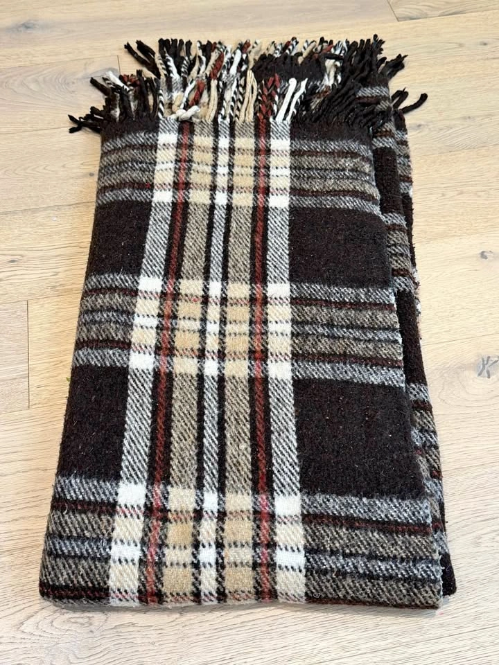 Vintage Plaid Simpsons Made In Italy Blanket