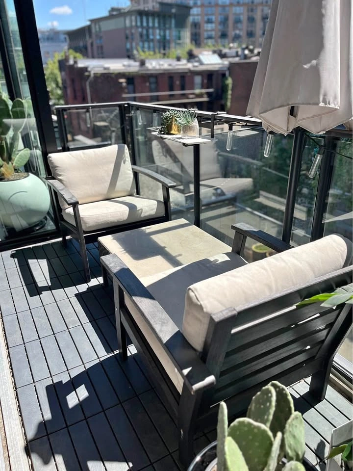 Outdoor Patio Set - 2 Chairs + Table