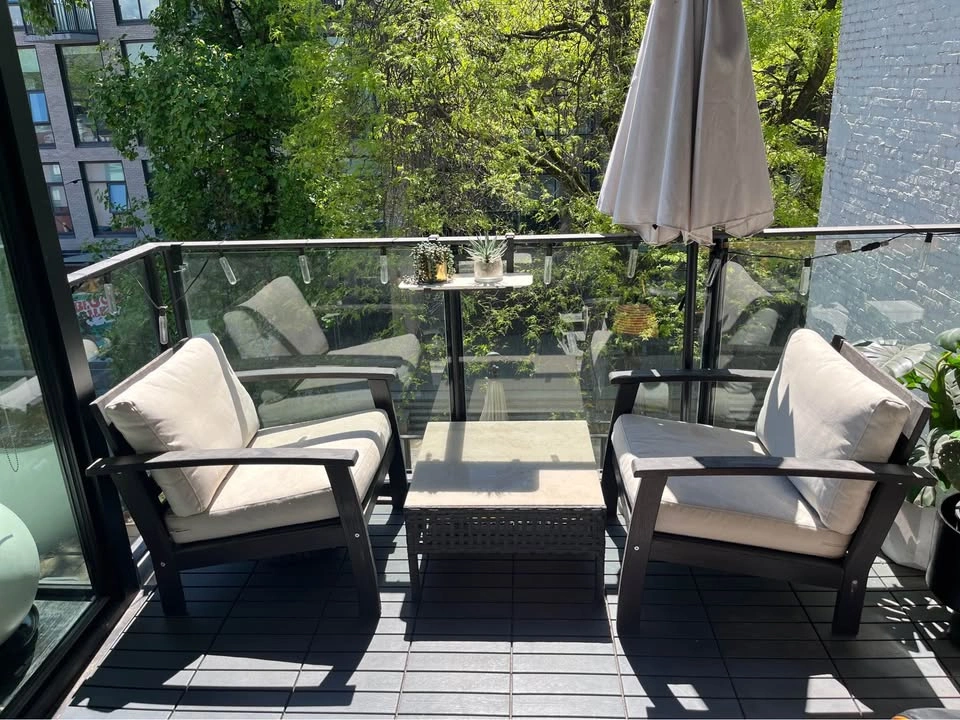 Outdoor Patio Set - 2 Chairs + Table - photo 3