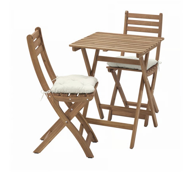ASKHOLMEN Bistro Set, Outdoor, Dark Brown