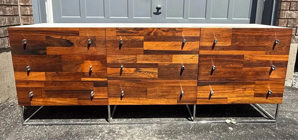 Vintage 9-Drawer Rosewood Dresser / Credenza - photo 2