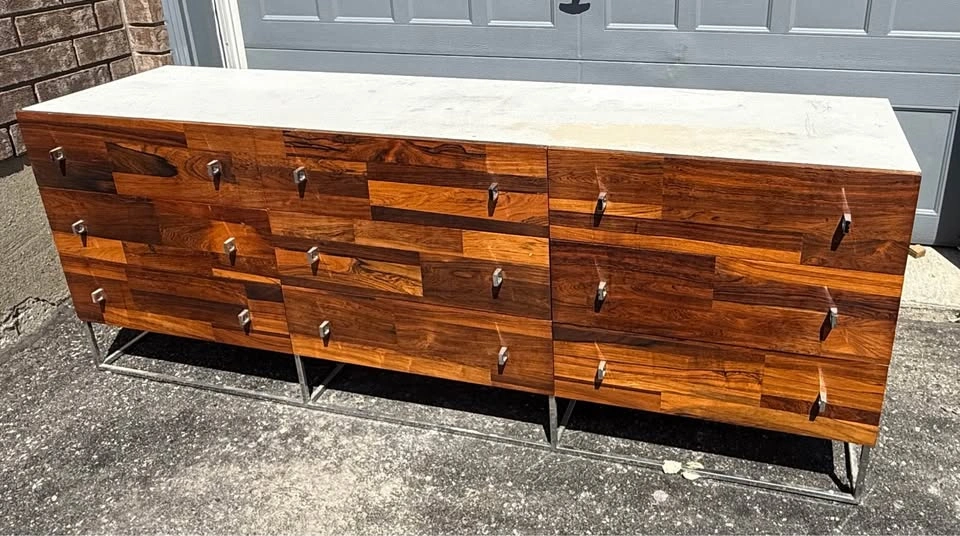 Vintage 9-Drawer Rosewood Dresser / Credenza - photo 3