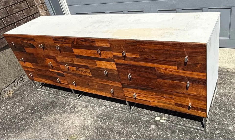 Vintage 9-Drawer Rosewood Dresser / Credenza - photo 5