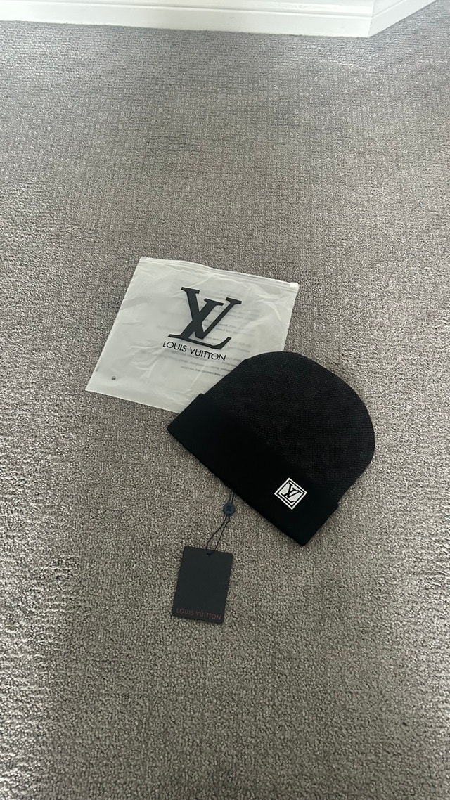 Black Louis Vuitton Beanie