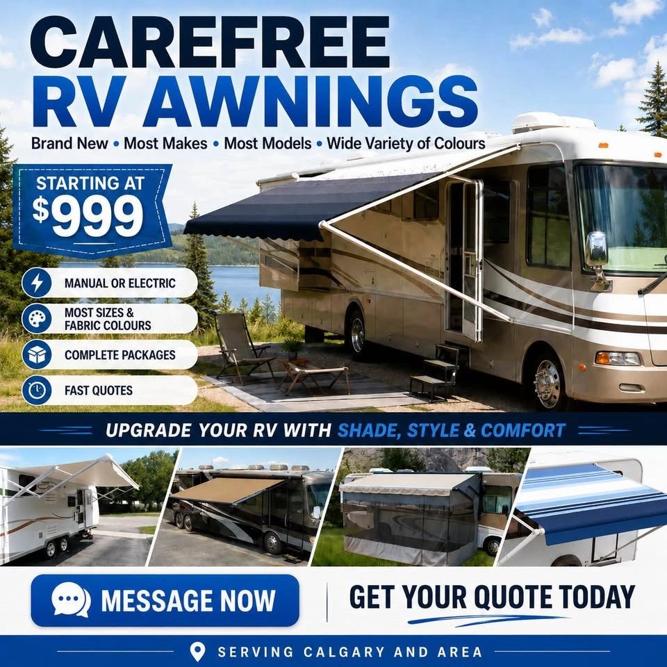 New RV Awnings and Fabric / Hardware Calgary From $499 - photo 2