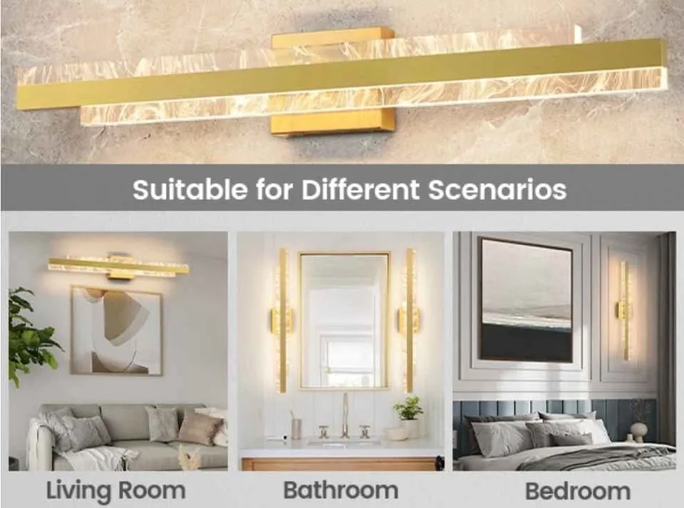 HAHZT Vanity Light Brushed Gold 32 inch BRAND NEW image indicator(4)