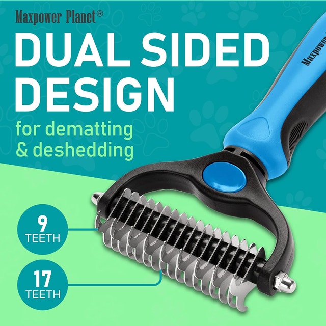NEW Pet Grooming Brush - Double Sided Shedding - photo 2