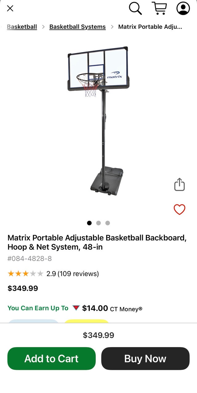 Matrix Basketball Hoop - Adjustable Height - photo 5