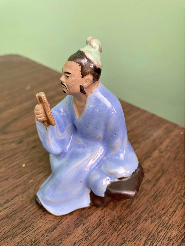 Weekend Sale! Vintage Handmade Scholar Mud man figurine