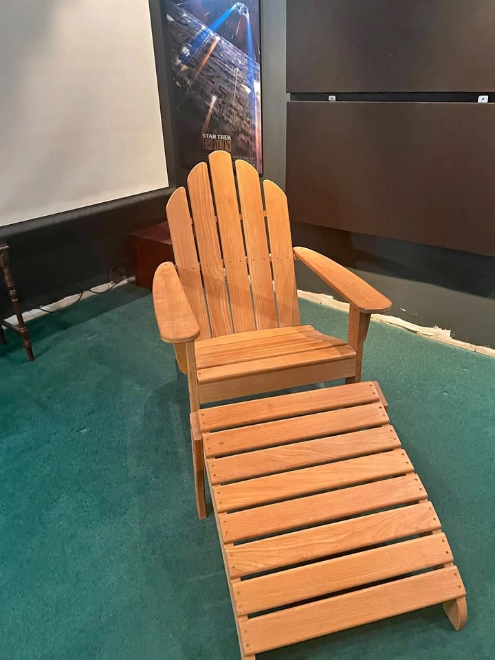 Teak Adirondack Chair and Ottoman