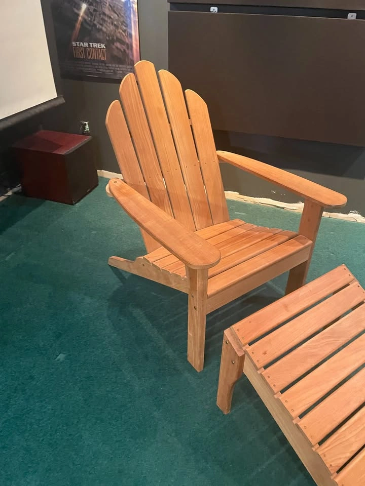 Teak Adirondack Chair and Ottoman - photo 2