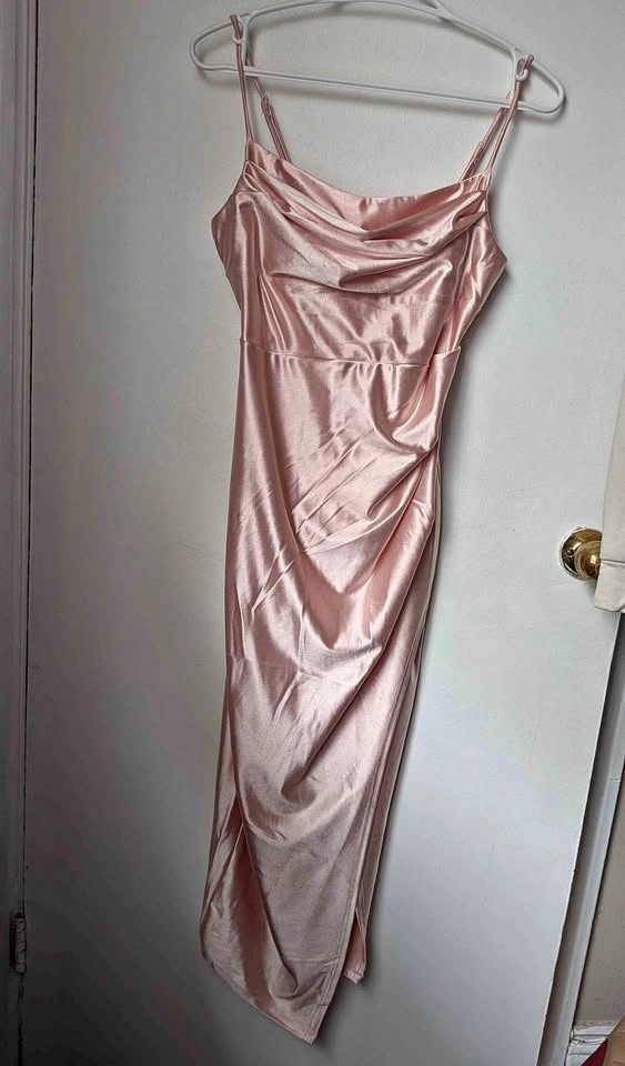 Satin Mid Length Dress