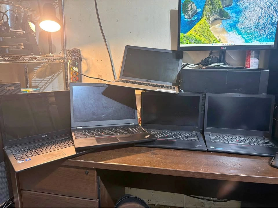 Computer Repair Lot — 6 PCs/Laptops + Mixed RAM