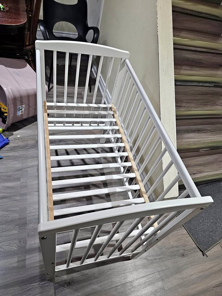 Brand New White Wooden Baby Crib – $120