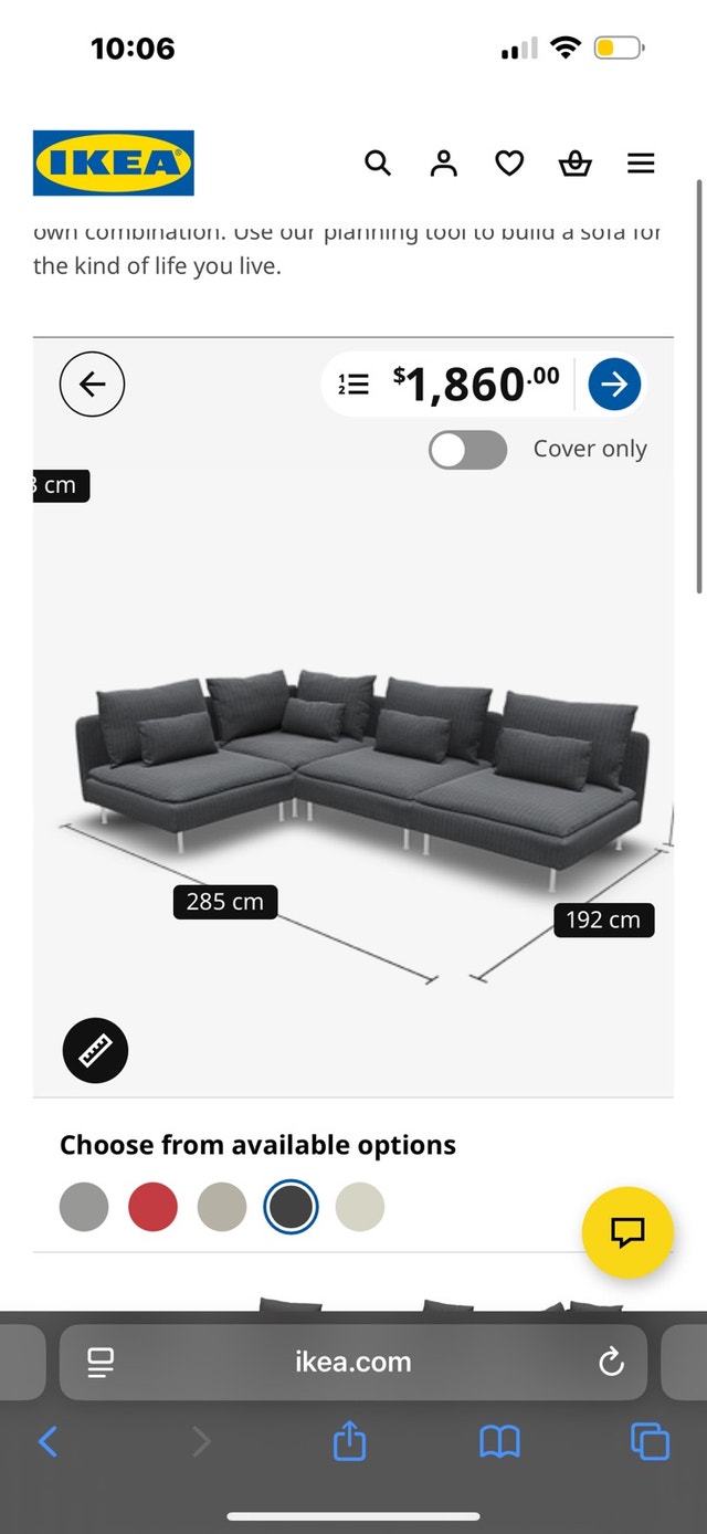 IKEA SÖDERHAMN Sectional Sofa - Dark Grey - photo 5