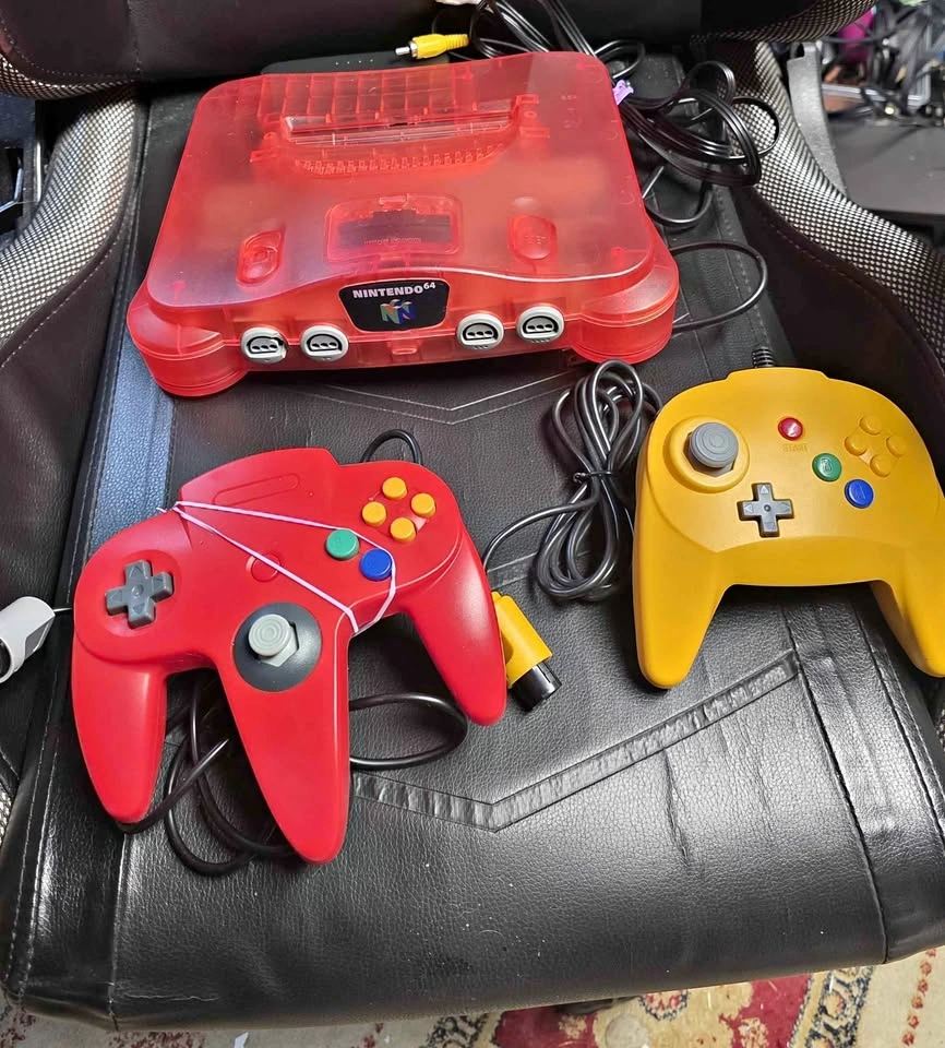 N64 with Custom Translucent Red Shell