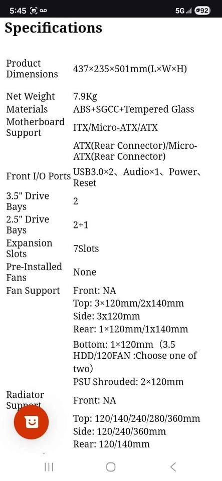 Deepcool CG580 White PC Case - photo 5