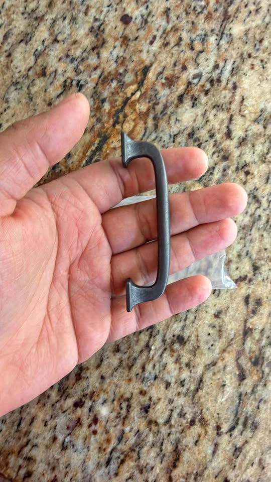 Set of 8 Black Cabinet Pull Handles