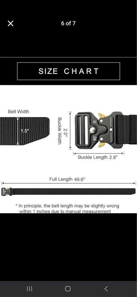 Olive Green Tactical Belt w Quick Release Buckle 49.6" - photo 4