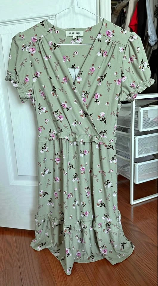 Green Floral Summer Dress