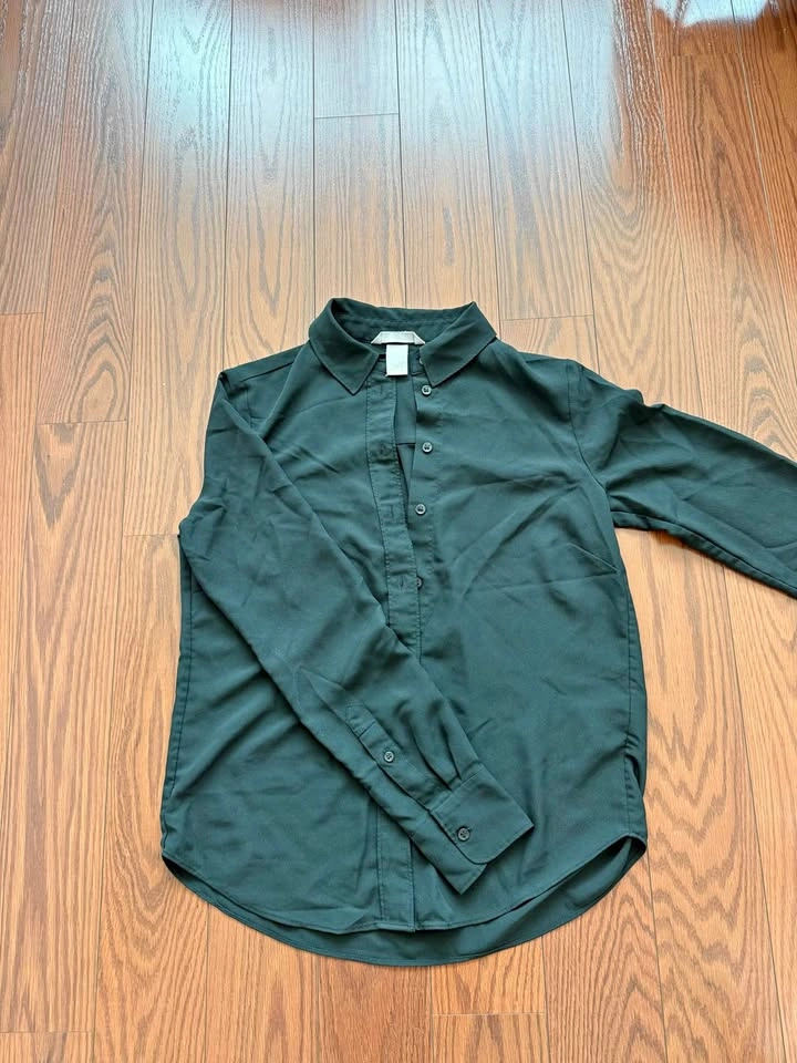H&M Dark Green Shirt