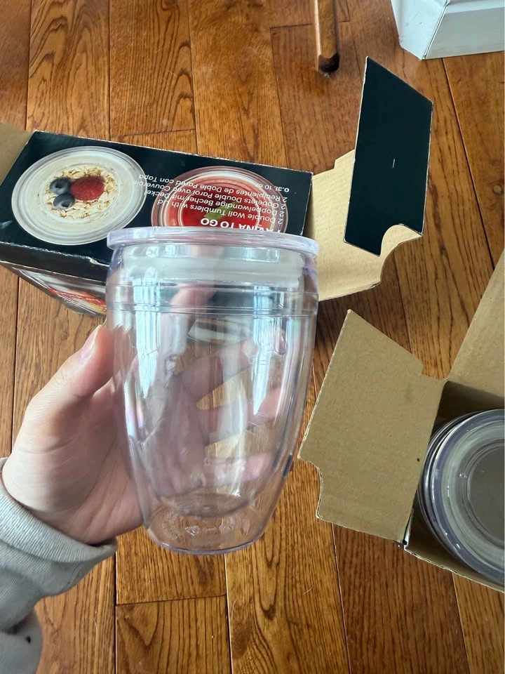 2 sets Bodum 2 double wall tumblers with lid - photo 2