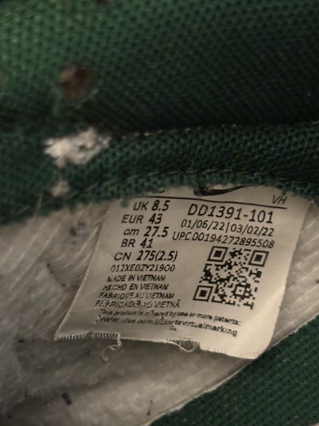 Nike Dunk Low Green/White Size 8.5 - photo 3