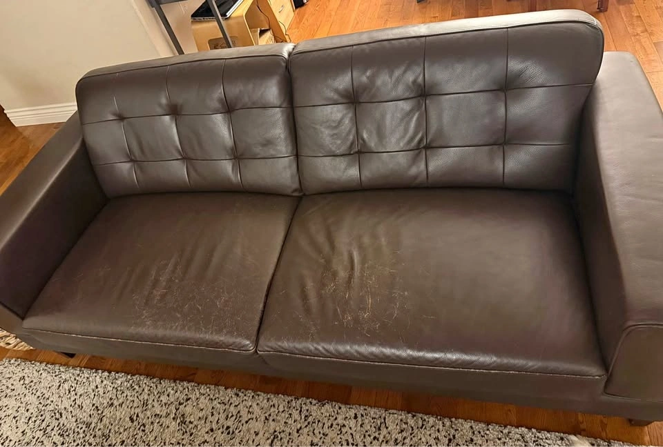 Urban Barn Brown Leather Couch