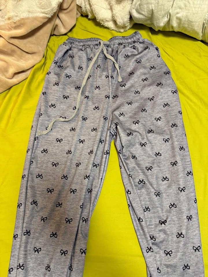 Gray Bow Pants