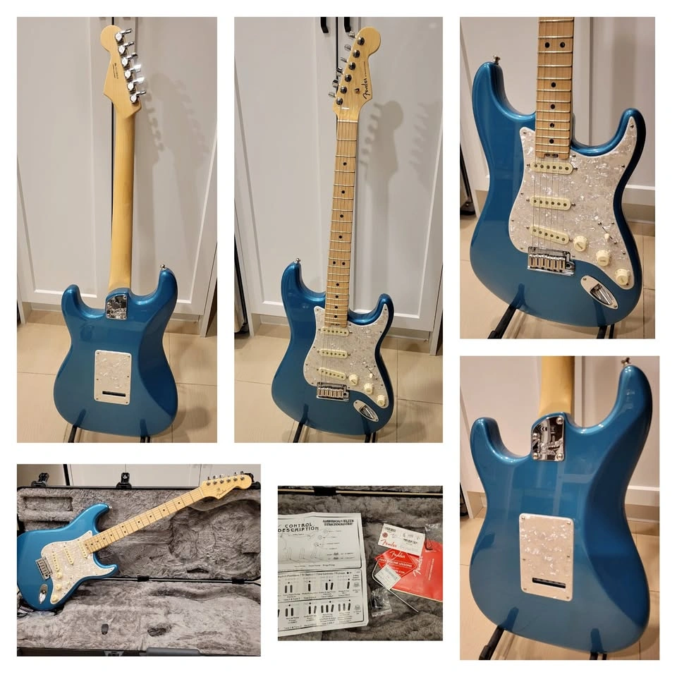 $2400 Fender American Elite Stratocaster Electric Guitar – Ocean