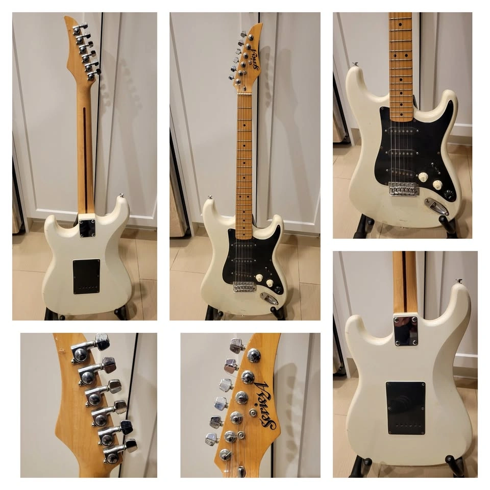 $200 Series-A Stratocaster Electric Guitar – Olympic White