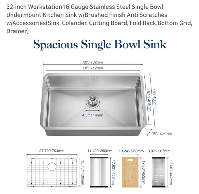 Stainless Steel Undermount Sink - photo 2