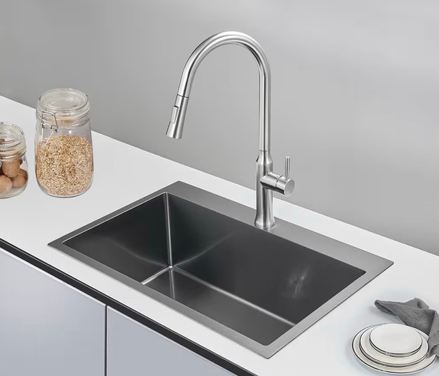 Black Stainless Steel Drop-in Sink - photo 3