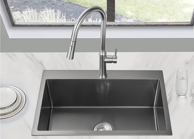 Black Stainless Steel Drop-in Sink - photo 4