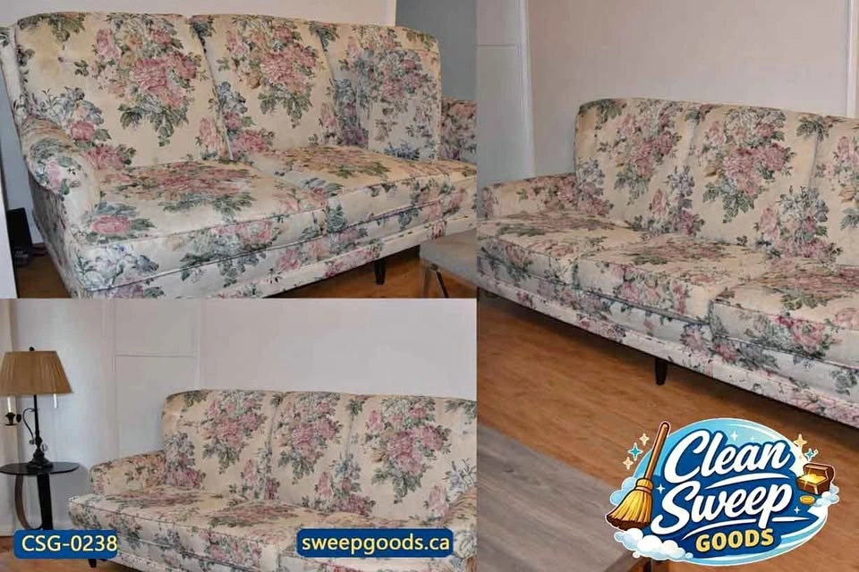 Vintage Floral Sofa – Classic 3-Seater Couch