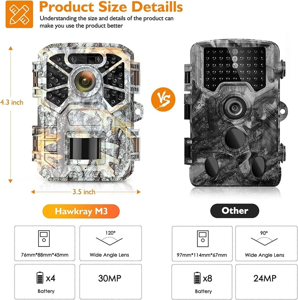 30MP Trail Camera with Night Vision - photo 2