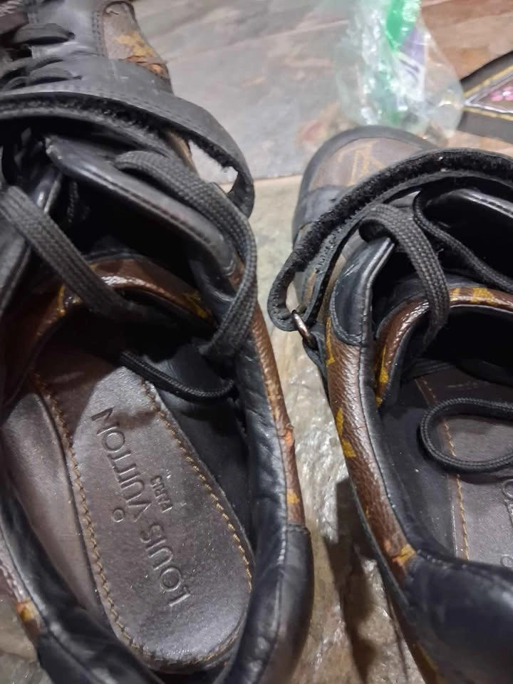 Louis Vuitton Monogram Macassar Globe-Trotter Sneakers - Size 8 - photo 3