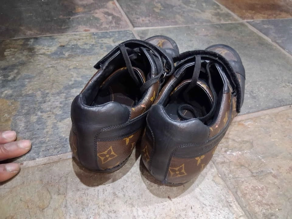 Louis Vuitton Monogram Macassar Globe-Trotter Sneakers - Size 8 - photo 5