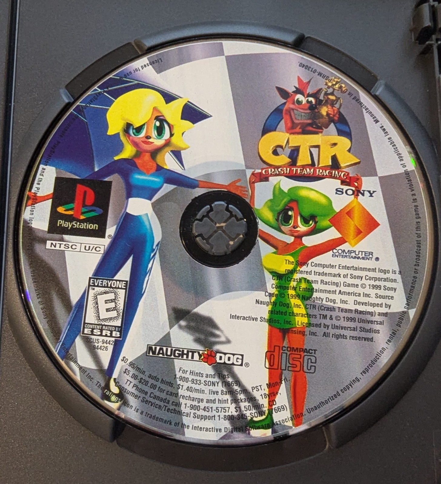 CTR: Crash Team Racing (Playstation 1) - CD Only
