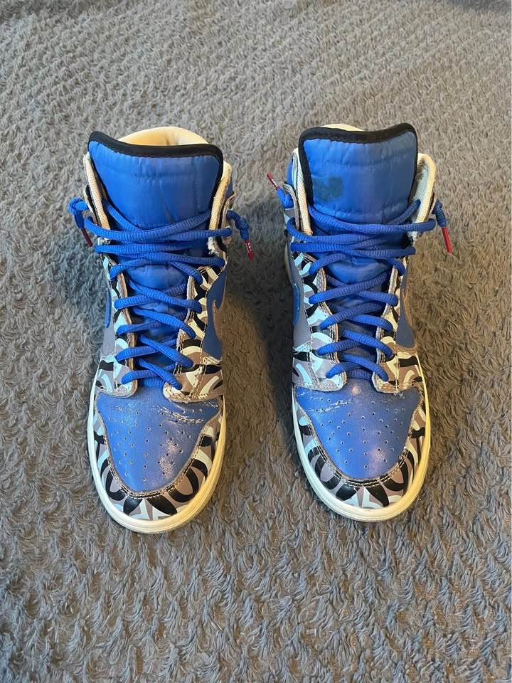 Nike Dunk High Blue Camo Sneakers (Kobe collab) - photo 2