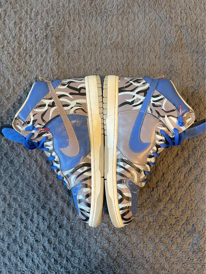 Nike Dunk High Blue Camo Sneakers (Kobe collab) - photo 3