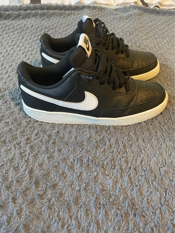 Nike Court Vision Sneakers Black White - photo 2
