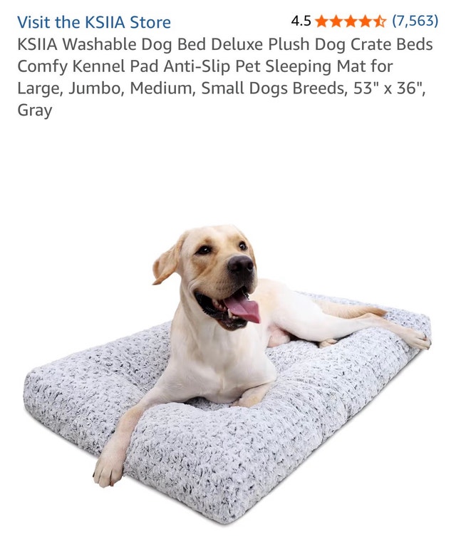 Dog Deluxe Plush Dog Bed - NEW