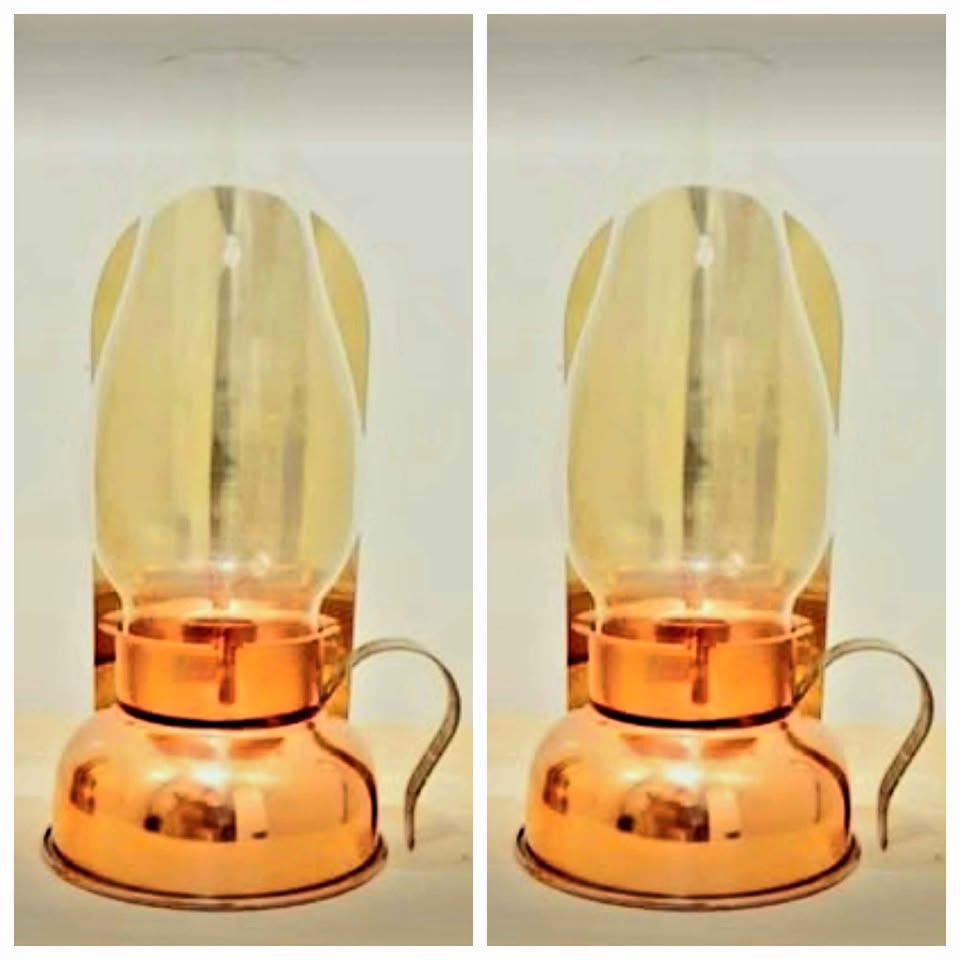 Pair of MCM Coppercraft 2 Tones Wall Sconces
